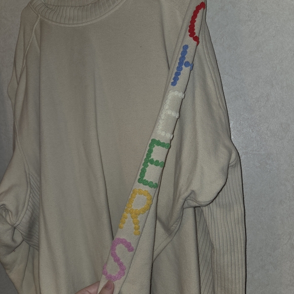 aerie Cream Relaxed Pullover Sweatshirt - Picture 3 of 6